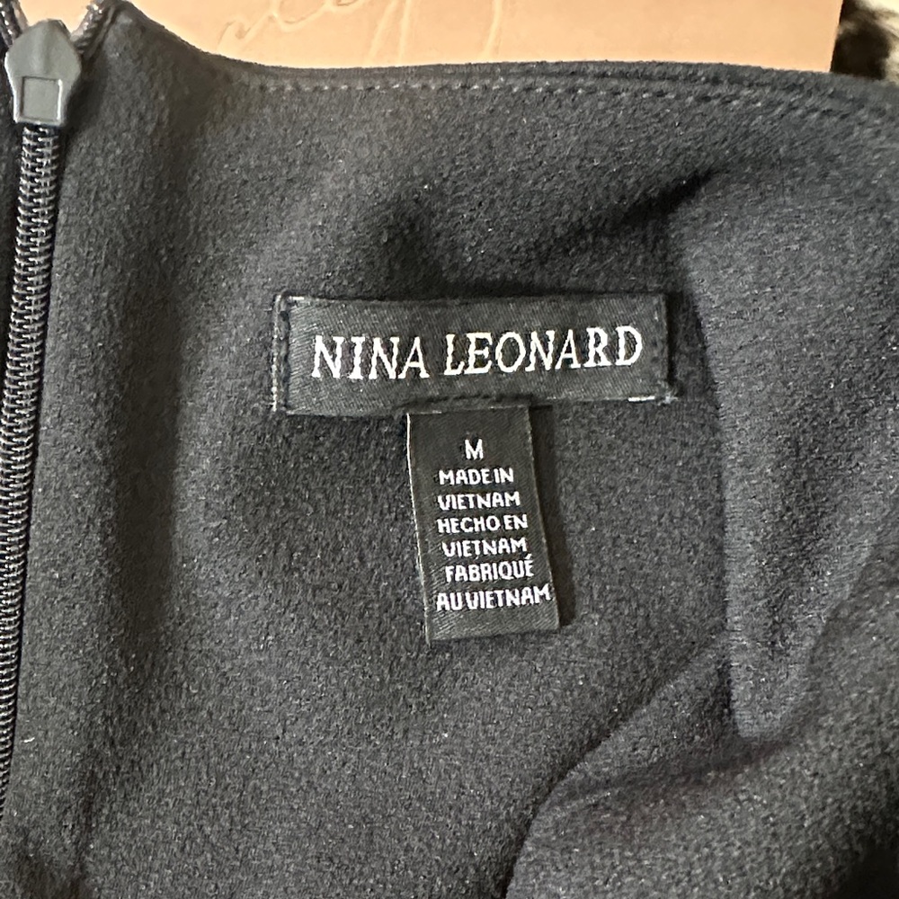 Nina Leonard Sleeveless Black Wide-Leg Jumpsuit - Picture 7 of 9